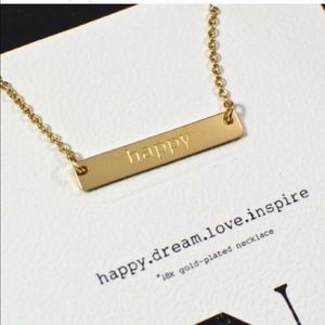 Jook and Nona Happy 18k Gold Plated Necklace